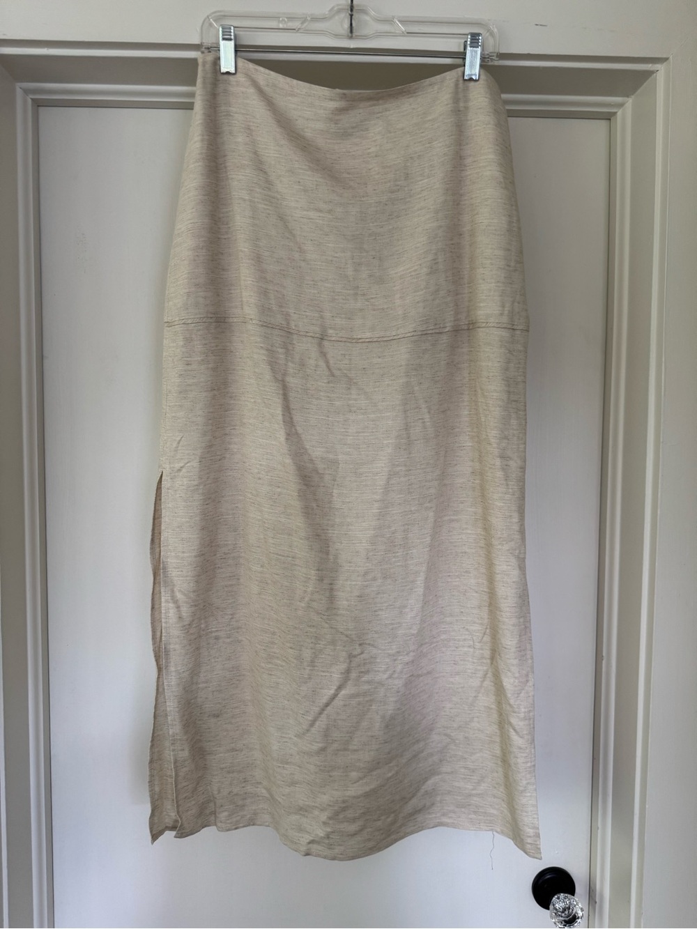 NWOT Parker neutral linen blend maxi skirt